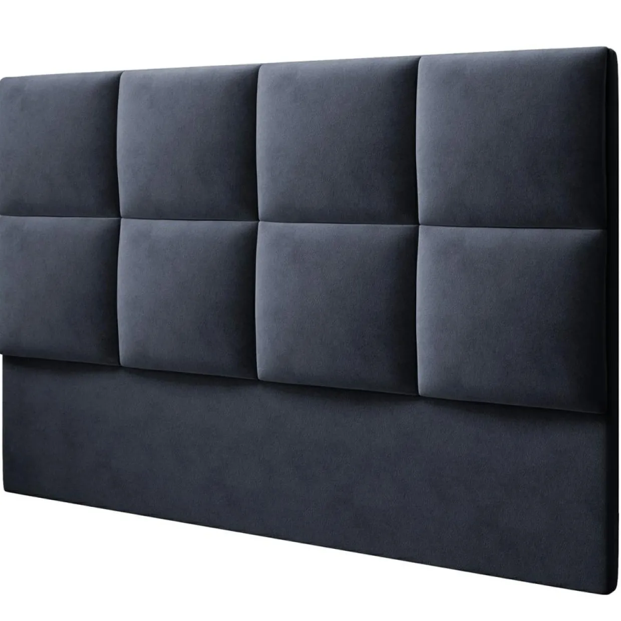 Tête de lit en Velours Begonia bleu foncé - 180x120 cm-Mazzini Sofas Online