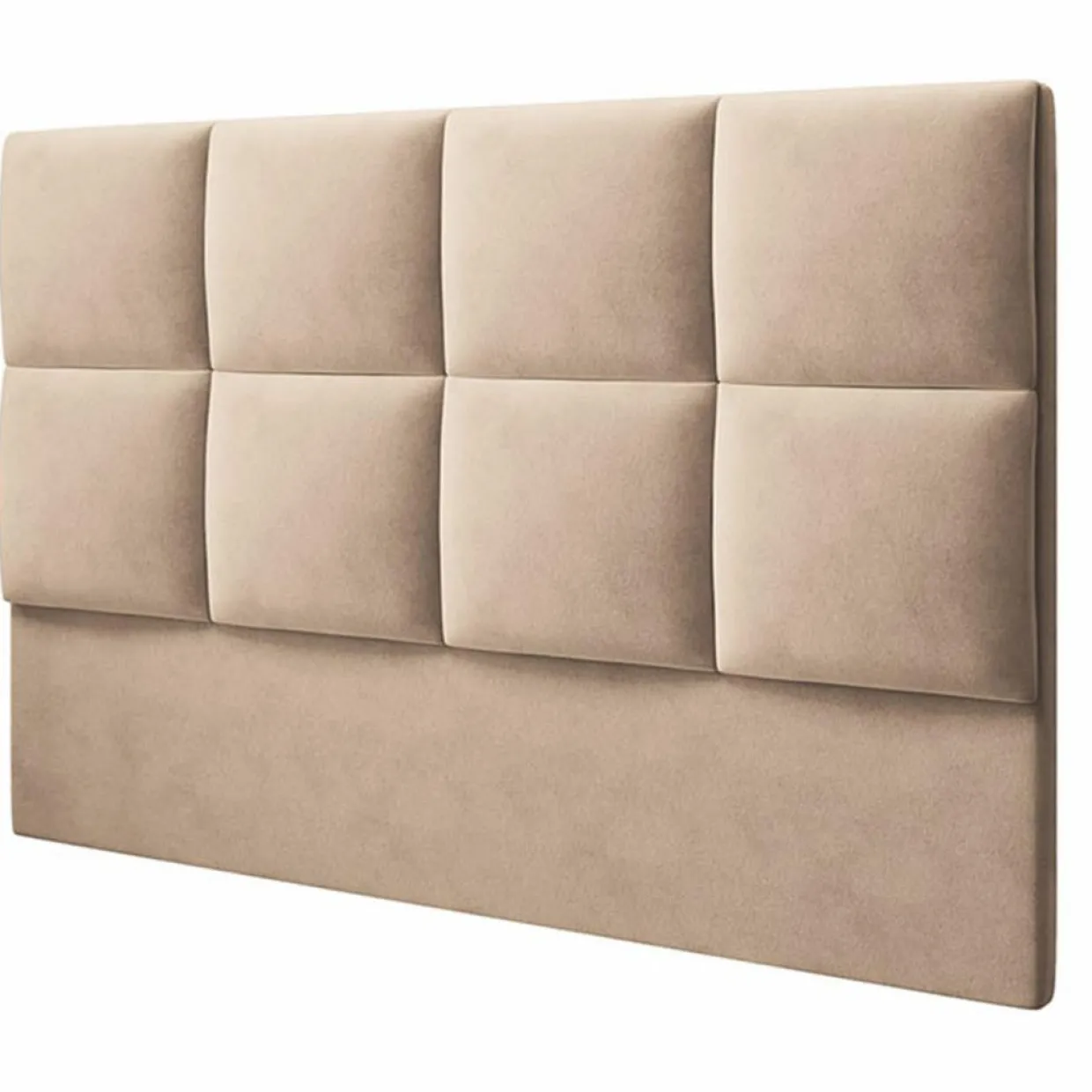 Mazzini Sofas Têtes De Lit^Tête de Lit en Velours Begonia beige - 140x120 cm