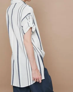 Femme Mare di Latte Tops Et Blouses^Tunique Aurélia à rayures blanc/noir