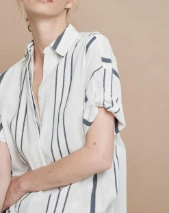 Femme Mare di Latte Tops Et Blouses^Tunique Aurélia à rayures blanc/noir