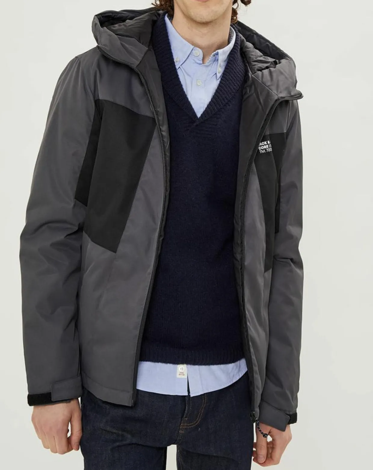 Homme Jack & Jones Manteaux^Veste à capuche Jwhbest asphalt