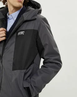 Homme Jack & Jones Manteaux^Veste à capuche Jwhbest asphalt