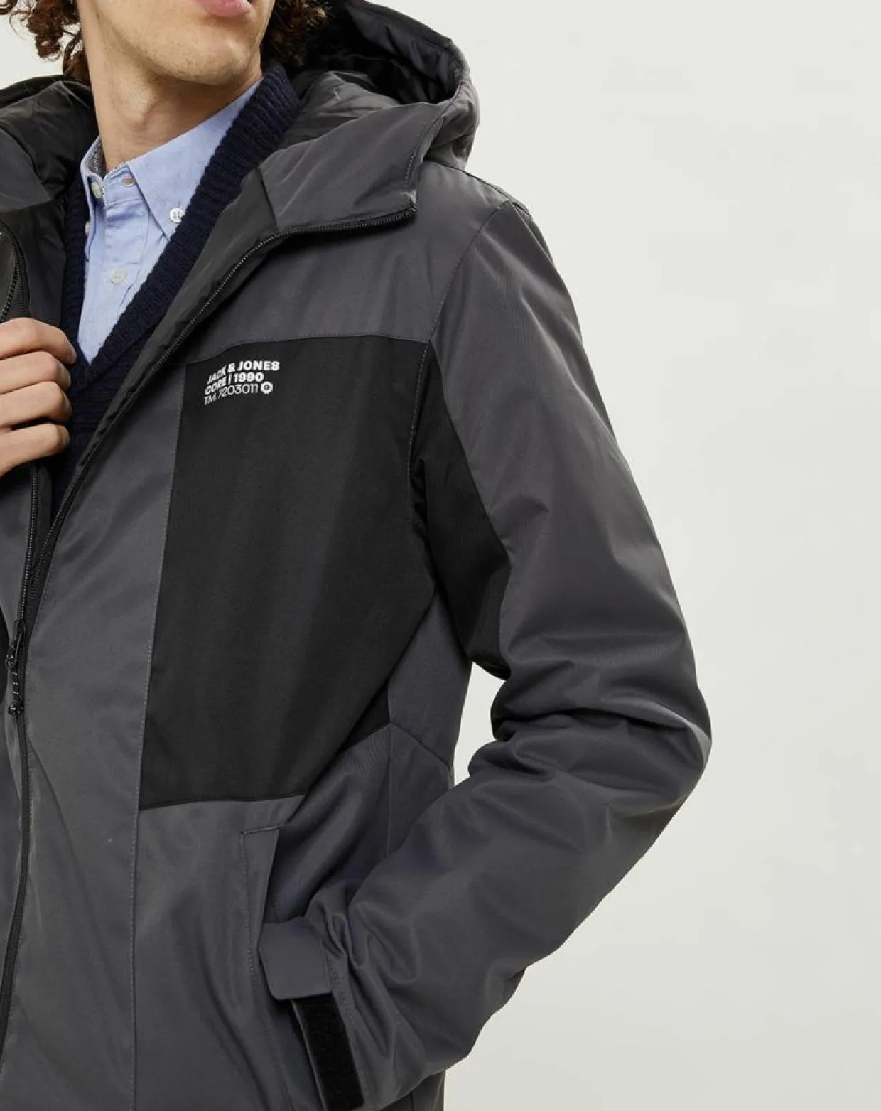Homme Jack & Jones Manteaux^Veste à capuche Jwhbest asphalt