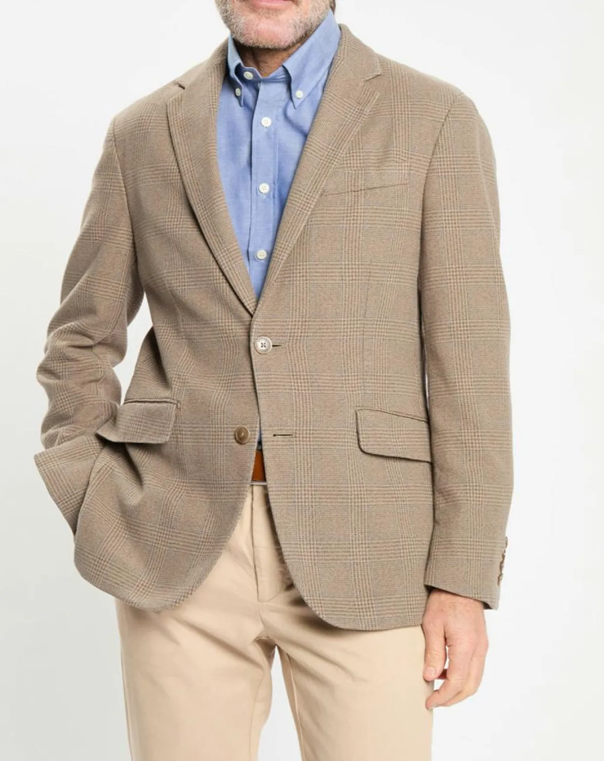 Veste à imprimé Prince de Galles beige foncé-Hackett London Hot