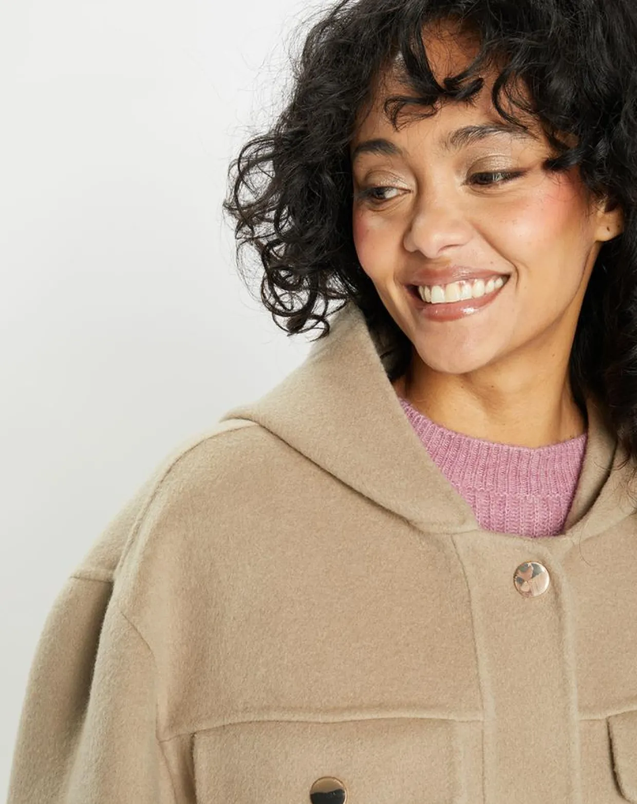 Femme Lou Andrea Vestes, Blousons^Veste 100% Laine Carla taupe