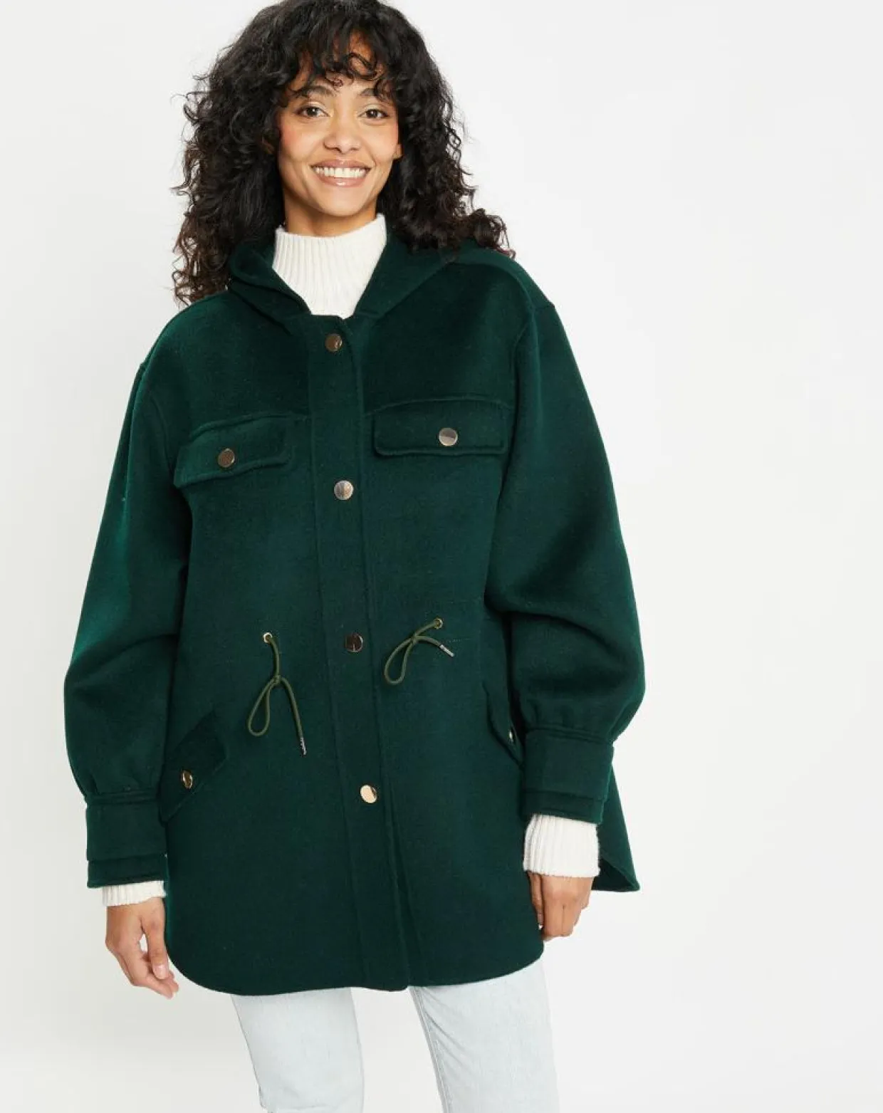 Femme Lou Andrea Vestes, Blousons^Veste 100% Laine Carla vert sapin