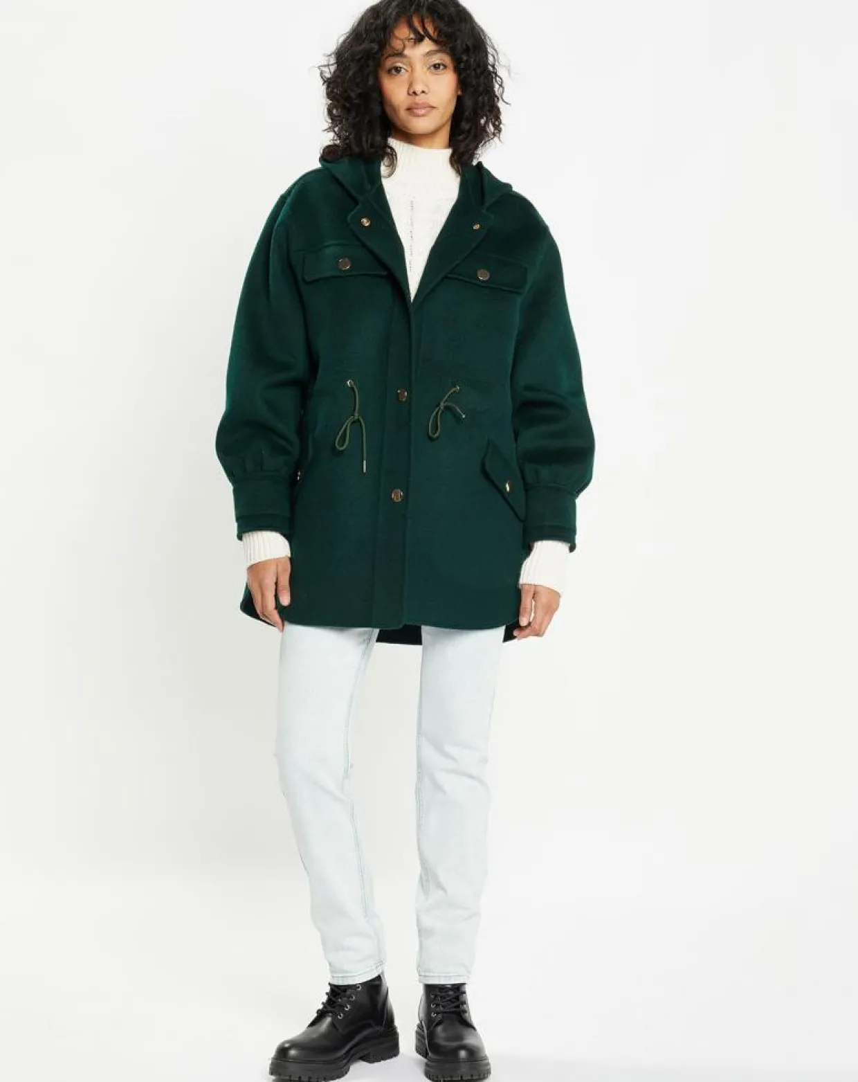Femme Lou Andrea Vestes, Blousons^Veste 100% Laine Carla vert sapin