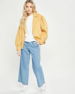 Femme Lou Andrea Vestes, Blousons^Veste 100% Laine ocre