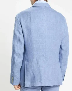 Veste 100% Lin bleu moyen-Hackett London Online