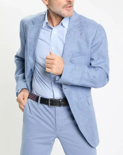 Veste 100% Lin bleu moyen-Hackett London Online