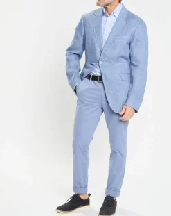 Veste 100% Lin bleu moyen-Hackett London Online