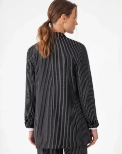 Veste Amance rayure noire-Indies Online