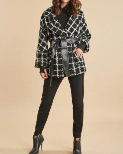 Femme Lauren Vidal Vestes, Blousons^Veste Amy à carreaux noir/écru