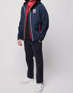Veste avec doublure amovible Newport 3 couches bleu/rouge-North Sails Sale