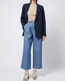 Veste blazer classique 1 bouton bleu marine-Esprit Clearance