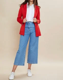 Femme Devernois Vestes, Blousons^Veste blazer en Laine mélangée Voilier rouge