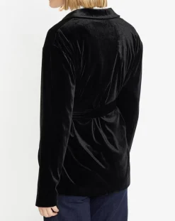 Femme Galeries Lafayette Vestes, Blousons^Veste blazer en Velours lisse noire