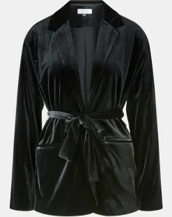 Femme Galeries Lafayette Vestes, Blousons^Veste blazer en Velours lisse noire