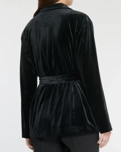 Femme Galeries Lafayette Vestes, Blousons^Veste blazer en Velours lisse noire