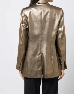 Femme Esprit Vestes, Blousons^Veste blazer enduit métallisé coupe droite bronze