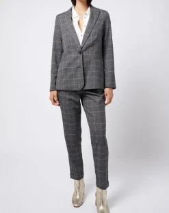 Femme Esprit Vestes, Blousons^Veste blazer prince de galles lurex grise