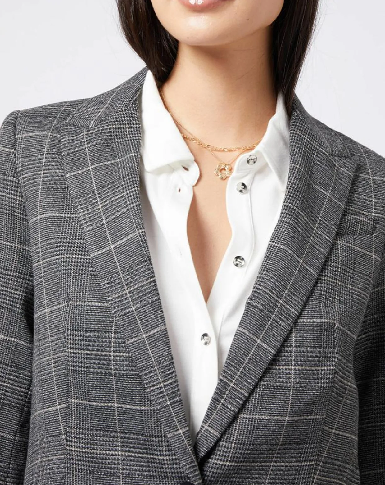 Femme Esprit Vestes, Blousons^Veste blazer prince de galles lurex grise