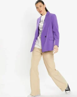 Veste blazer Rune double boutonnage violette-Galeries Lafayette Outlet