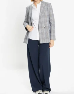 Femme Galeries Lafayette Vestes, Blousons^Veste blazer Rune double boutonnage imprimé Pince de Galles gris/noir