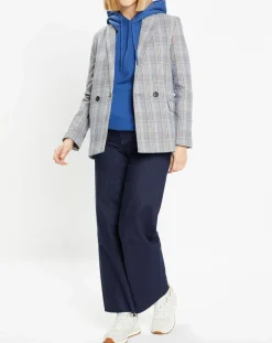 Femme Galeries Lafayette Vestes, Blousons^Veste blazer Rune double boutonnage imprimé Pince de Galles gris/noir