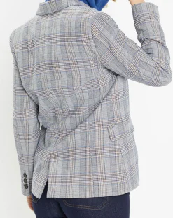 Femme Galeries Lafayette Vestes, Blousons^Veste blazer Rune double boutonnage imprimé Pince de Galles gris/noir