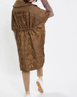 Veste cape matelassée padded marron-Marc O'Polo New