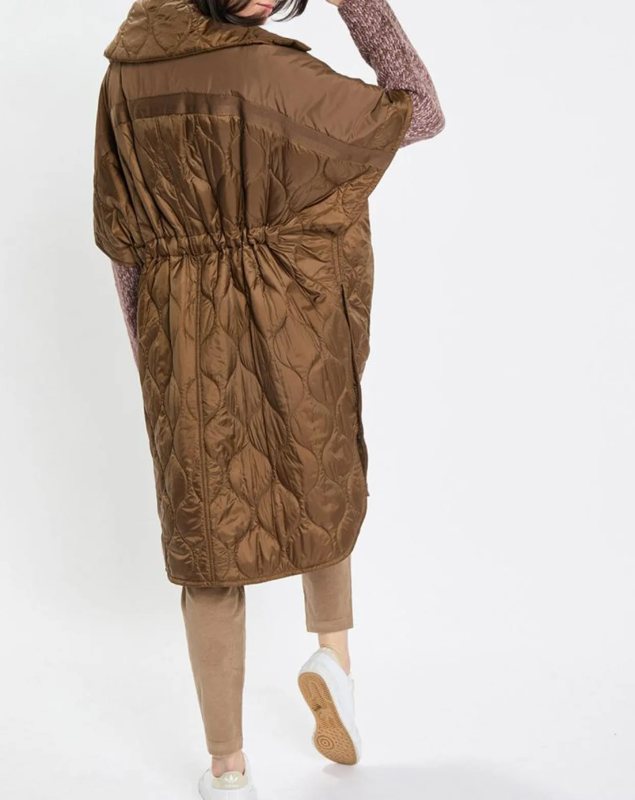 Veste cape matelassée padded marron-Marc O'Polo New