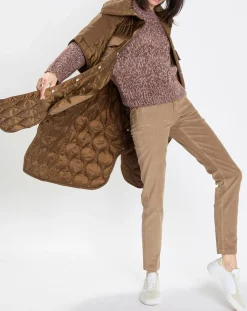 Veste cape matelassée padded marron-Marc O'Polo New