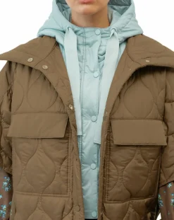 Veste cape matelassée padded marron-Marc O'Polo New