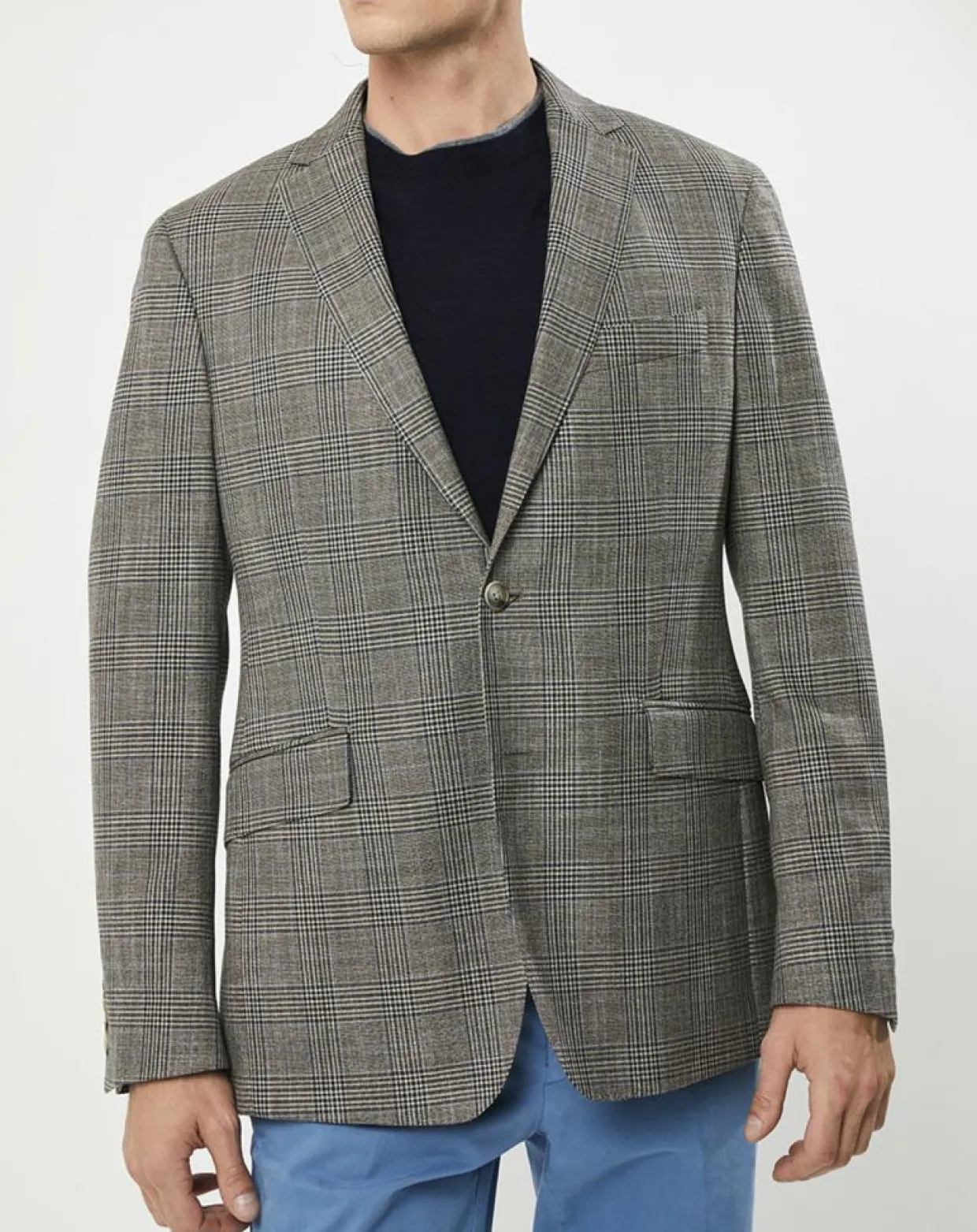 Homme Hackett London Vestes, Blousons^Veste Chek imprimée prince de galles beige