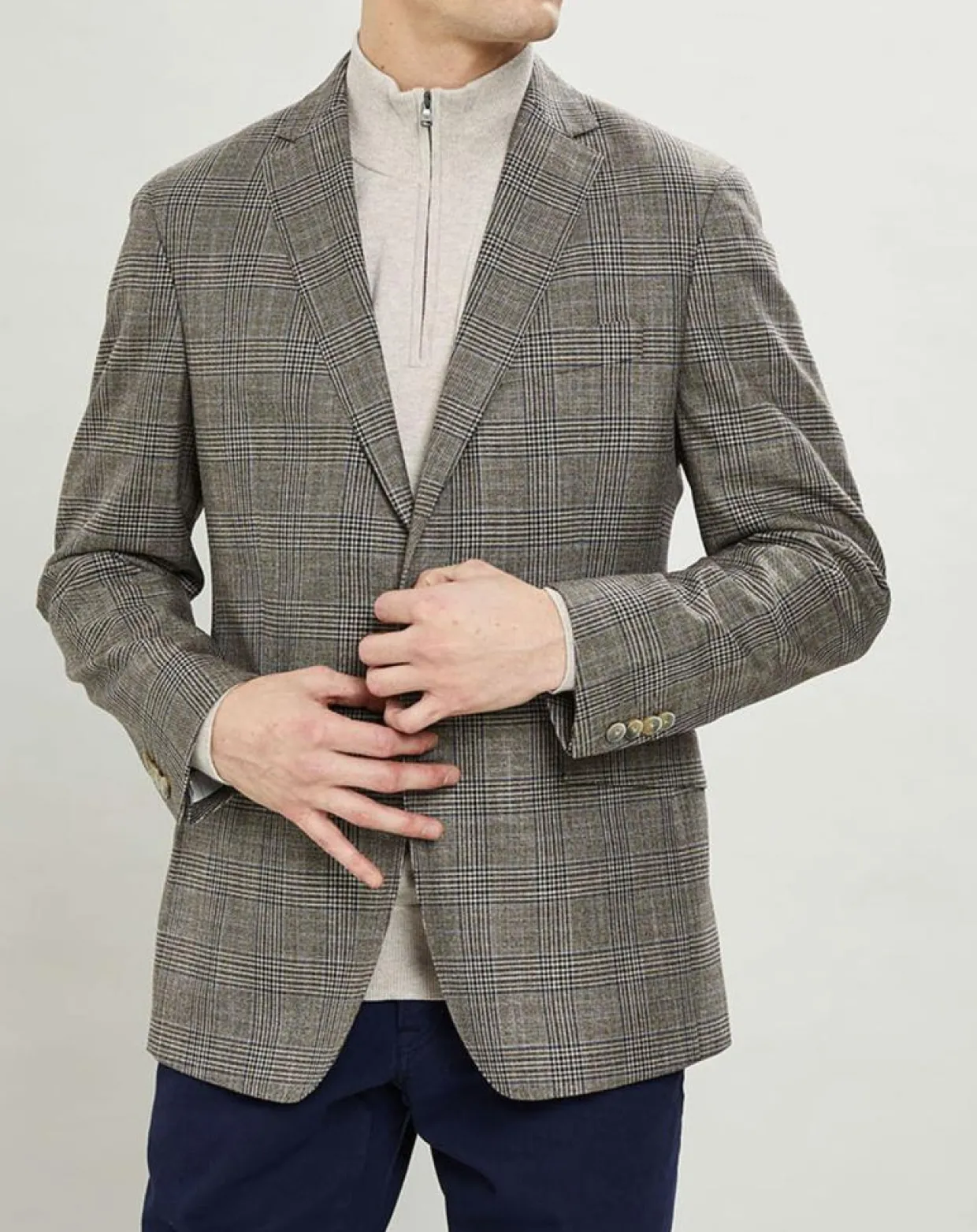 Homme Hackett London Vestes, Blousons^Veste Chek imprimée prince de galles beige