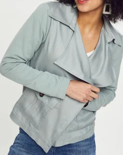 Femme Esprit Vestes, Blousons^Veste courte à poche gris bleuté