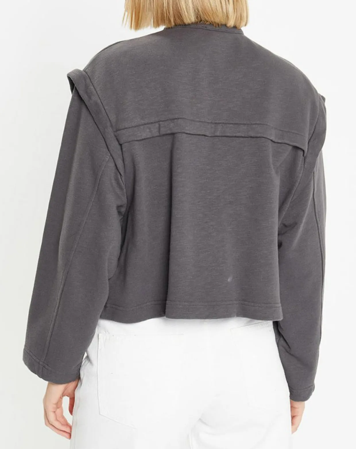 Femme Galeries Lafayette Vestes, Blousons^Veste courte en Coton Léonor gris foncé