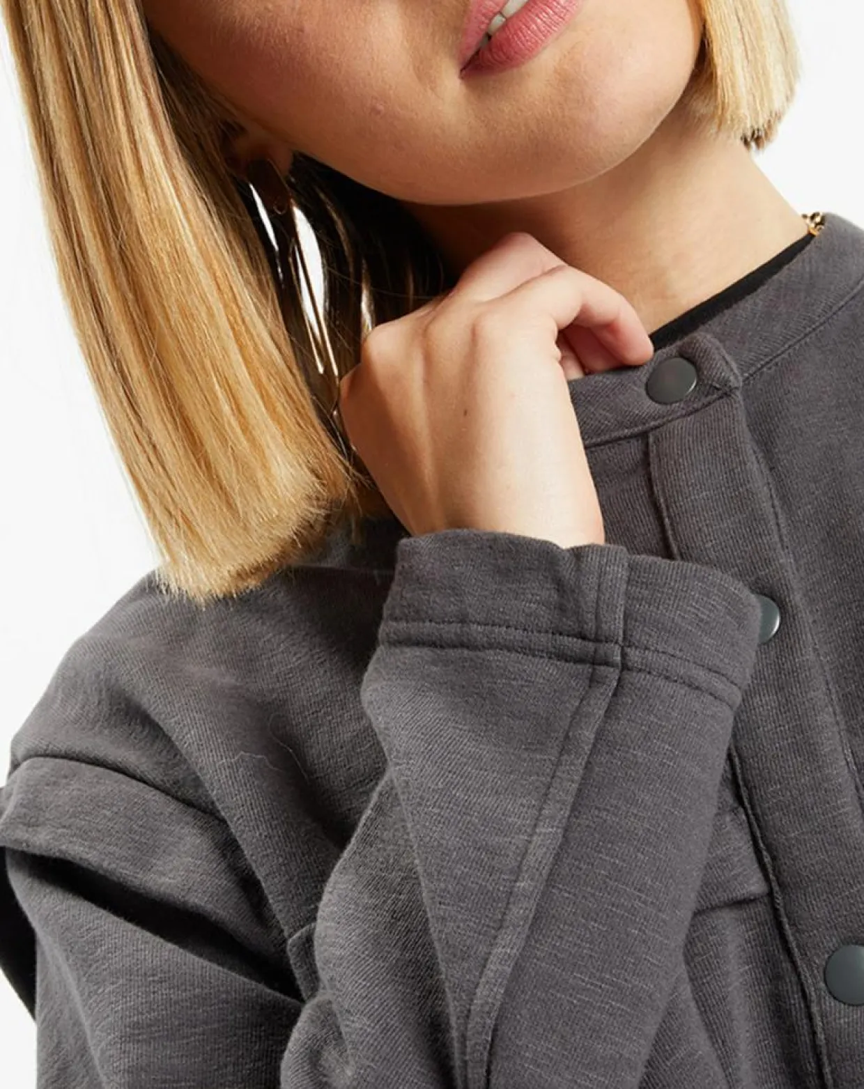 Femme Galeries Lafayette Vestes, Blousons^Veste courte en Coton Léonor gris foncé
