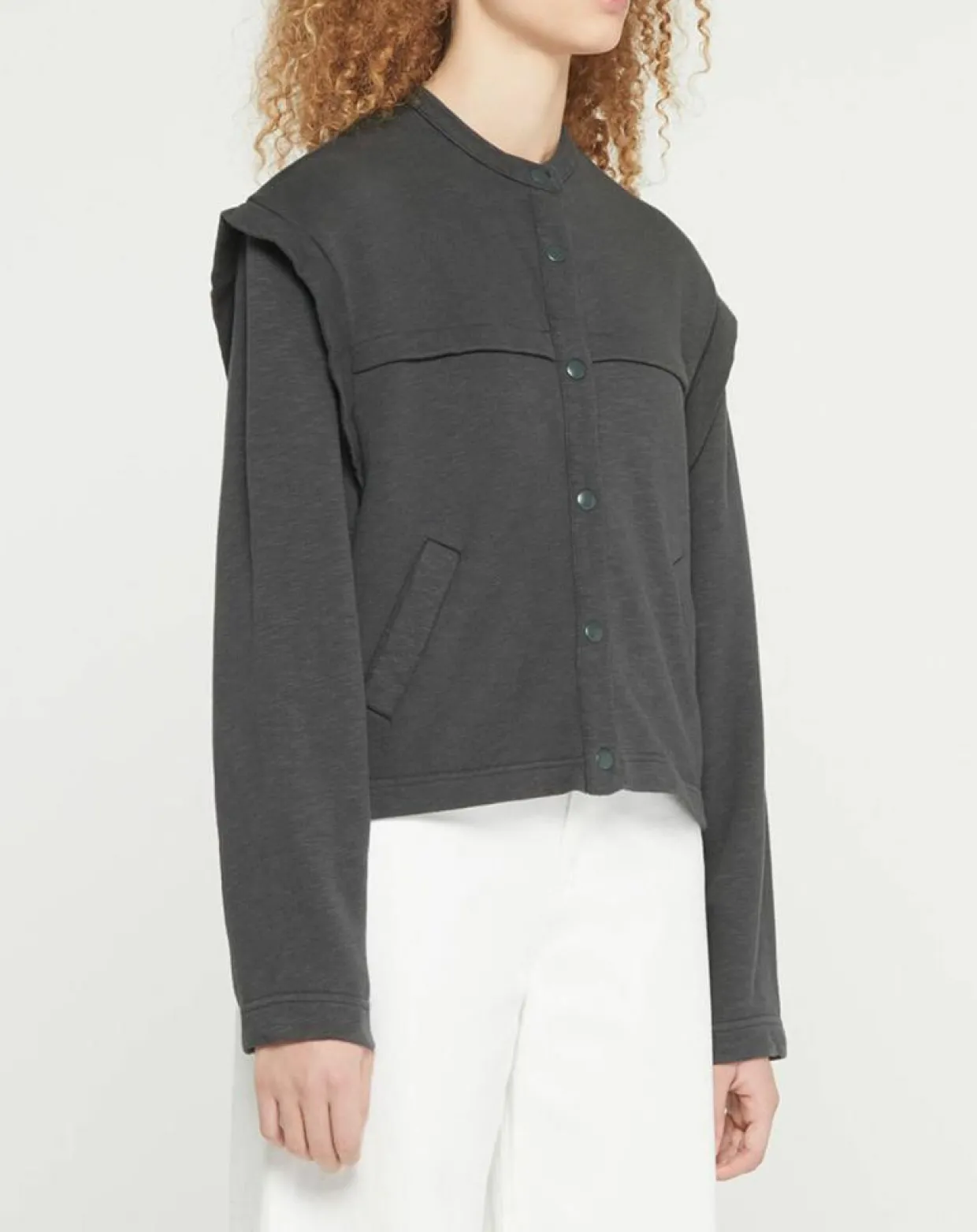 Femme Galeries Lafayette Vestes, Blousons^Veste courte en Coton Léonor gris foncé