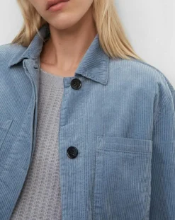 Femme Marc O'Polo Vestes, Blousons^Veste courtes en Velours côtelé bleu ciel