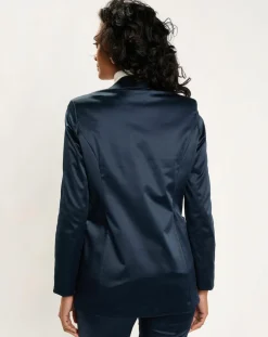 Femme Lauren Vidal Vestes, Blousons^Veste de costume en Satin Moon nuit