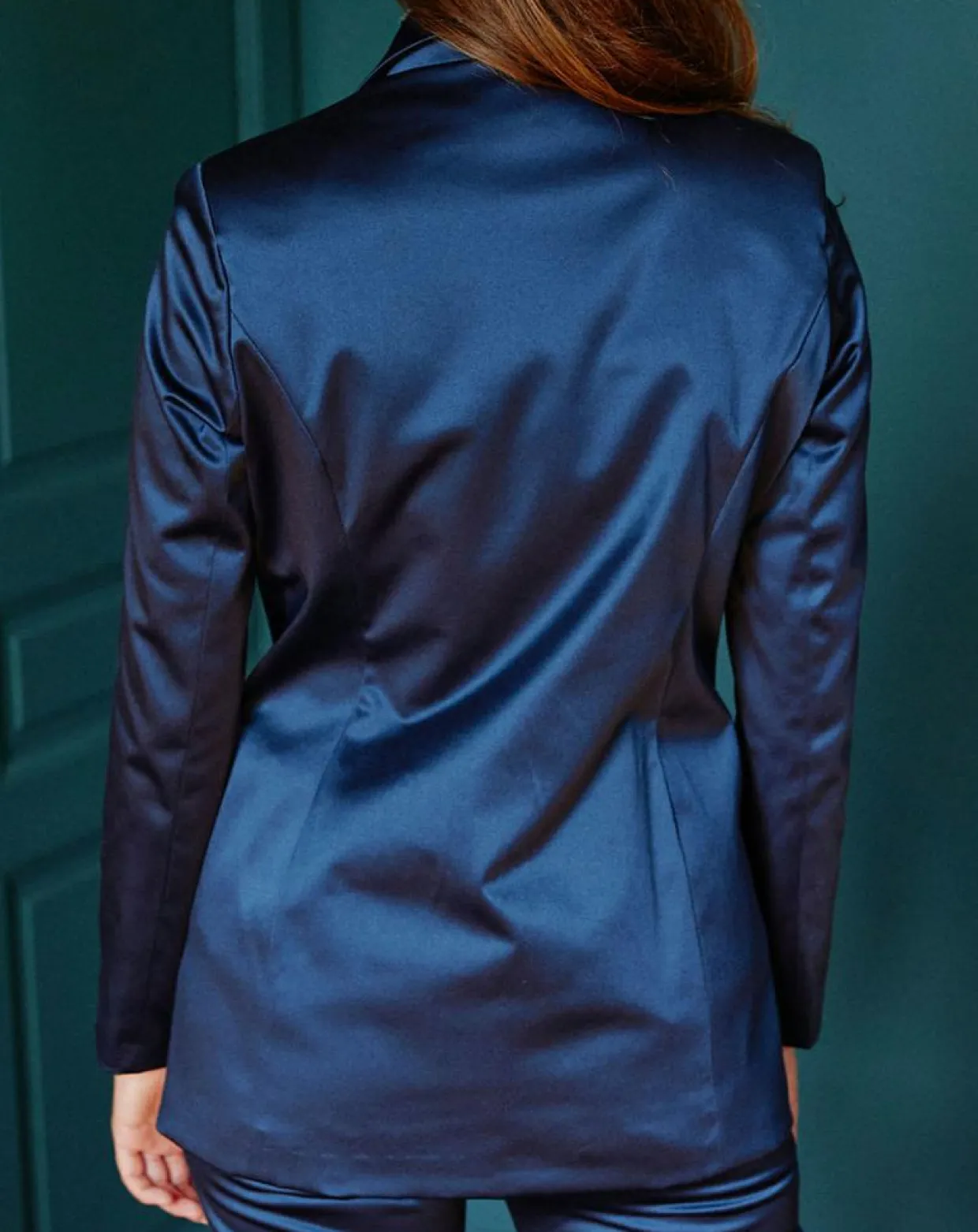 Femme Lauren Vidal Vestes, Blousons^Veste de costume en Satin Moon nuit