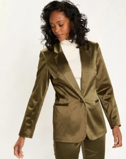 Femme Lauren Vidal Vestes, Blousons^Veste de costume en Satin Moon bronze