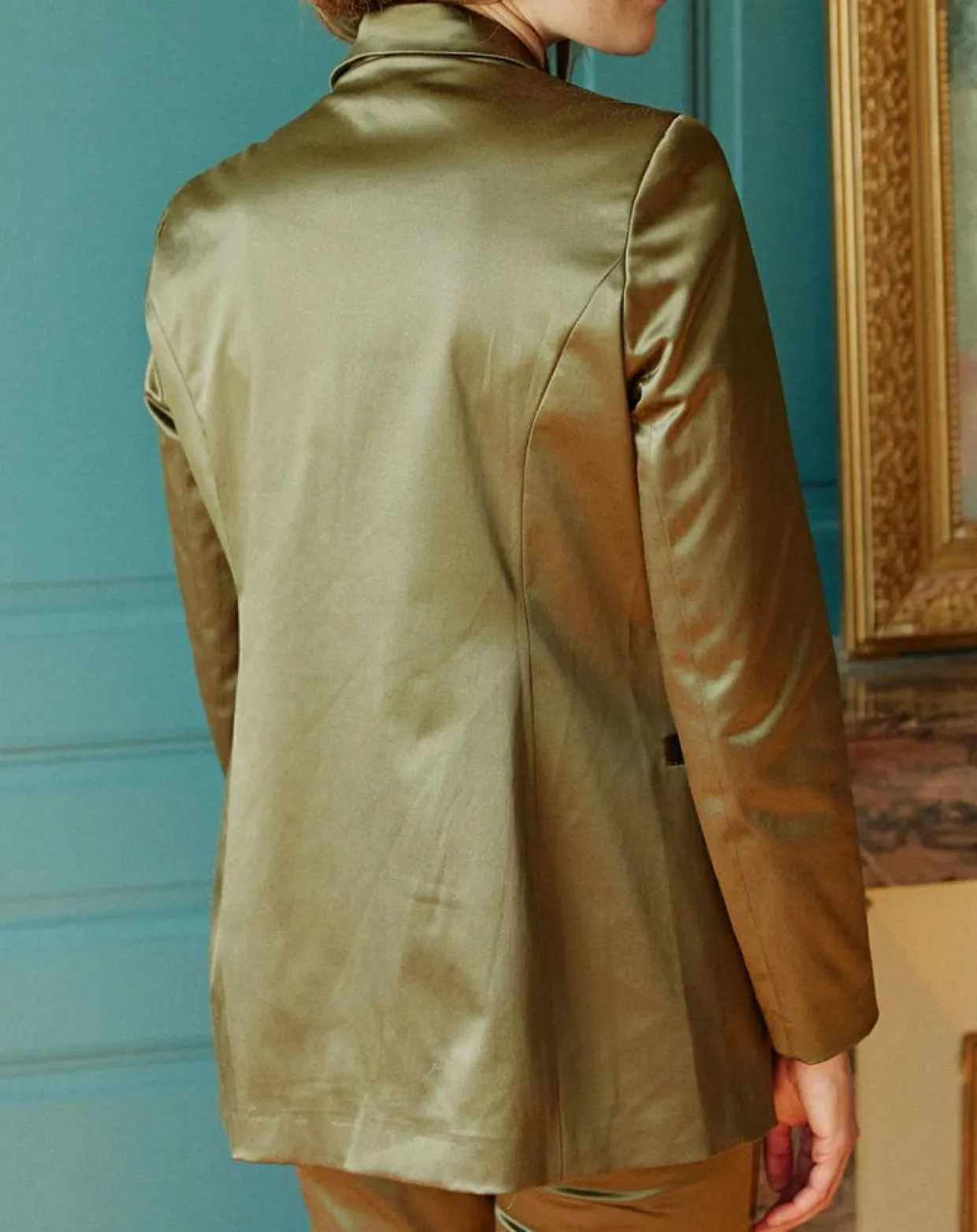 Femme Lauren Vidal Vestes, Blousons^Veste de costume en Satin Moon bronze