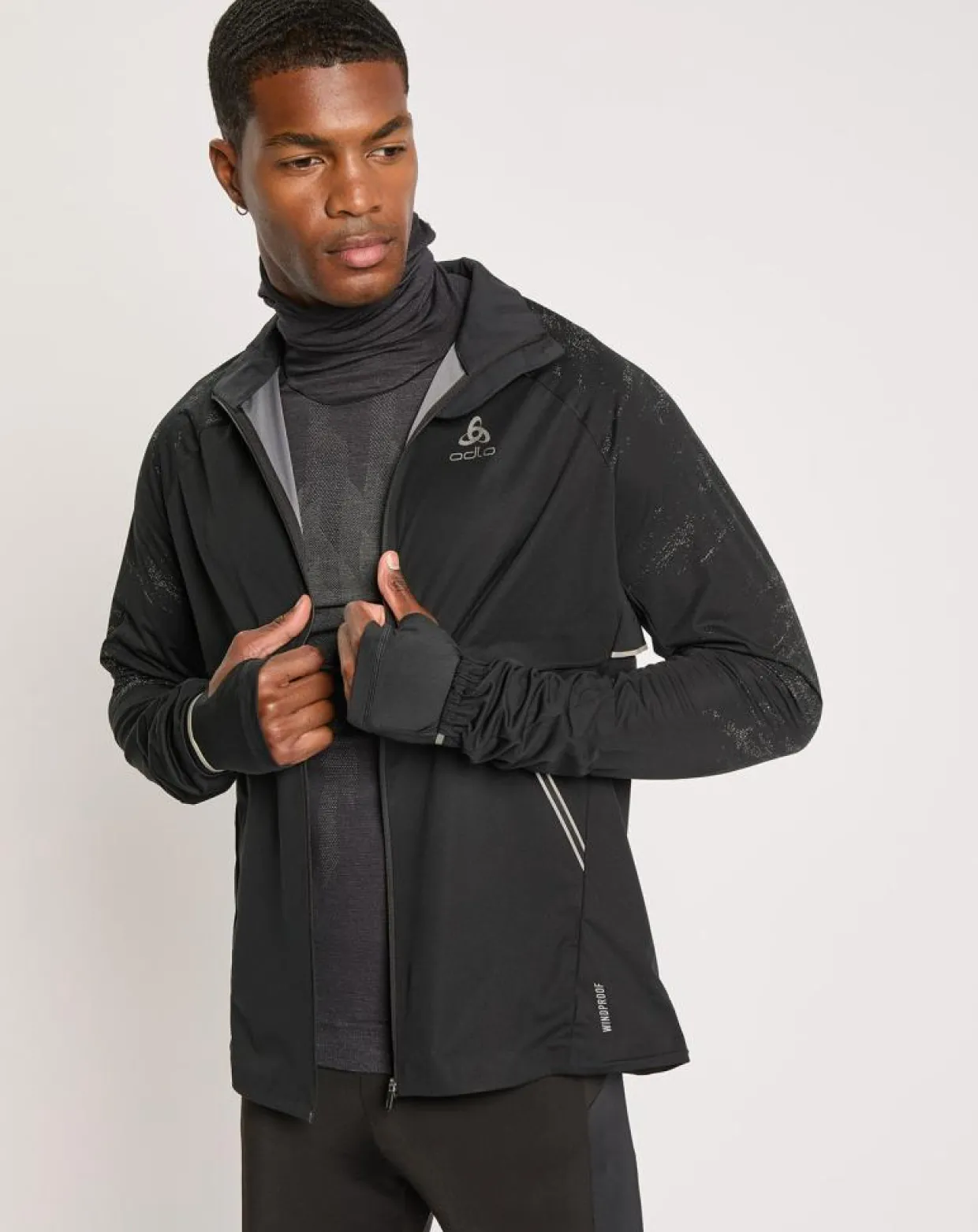Veste de running réfléchissante Zeroweight Pro Warm noire-Odlo Sale