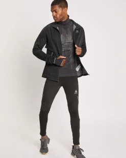 Veste de running réfléchissante Zeroweight Pro Warm noire-Odlo Sale