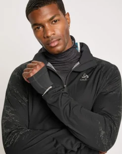 Veste de running réfléchissante Zeroweight Pro Warm noire-Odlo Sale