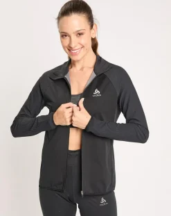 Femme Odlo Vestes, Blousons^Veste de running Zeroweight Warm Hybrid noire