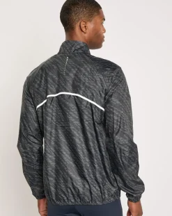 Homme Odlo Vestes, Blousons^Veste de running Zeroweight imprimée noire